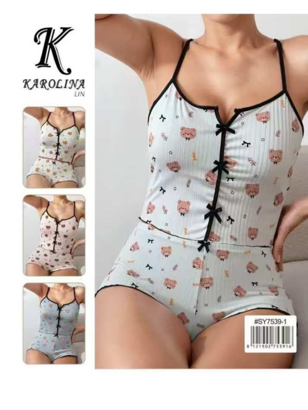 Piżama damska Roz M/L-L/XL, Mix kolor Paczka 12 szt